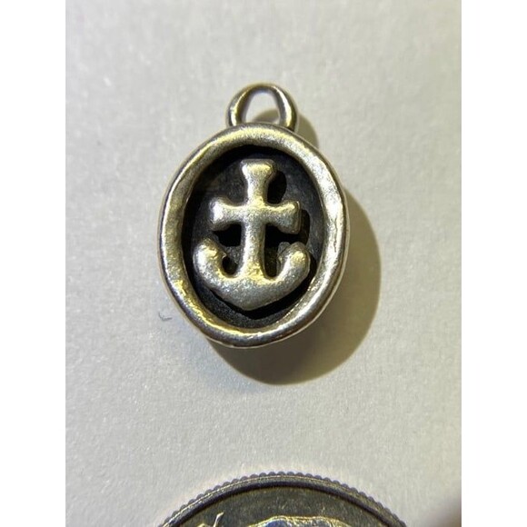 James Avery, Anchor of Hope, Oval, Half Dome, RETIRED, Sterling Silver Charm #89 - Picture 1 of 4